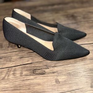 Adrienne Vittadini Skippy Pump Black Kitten Heels Women’s Size 11M Pointed Toe